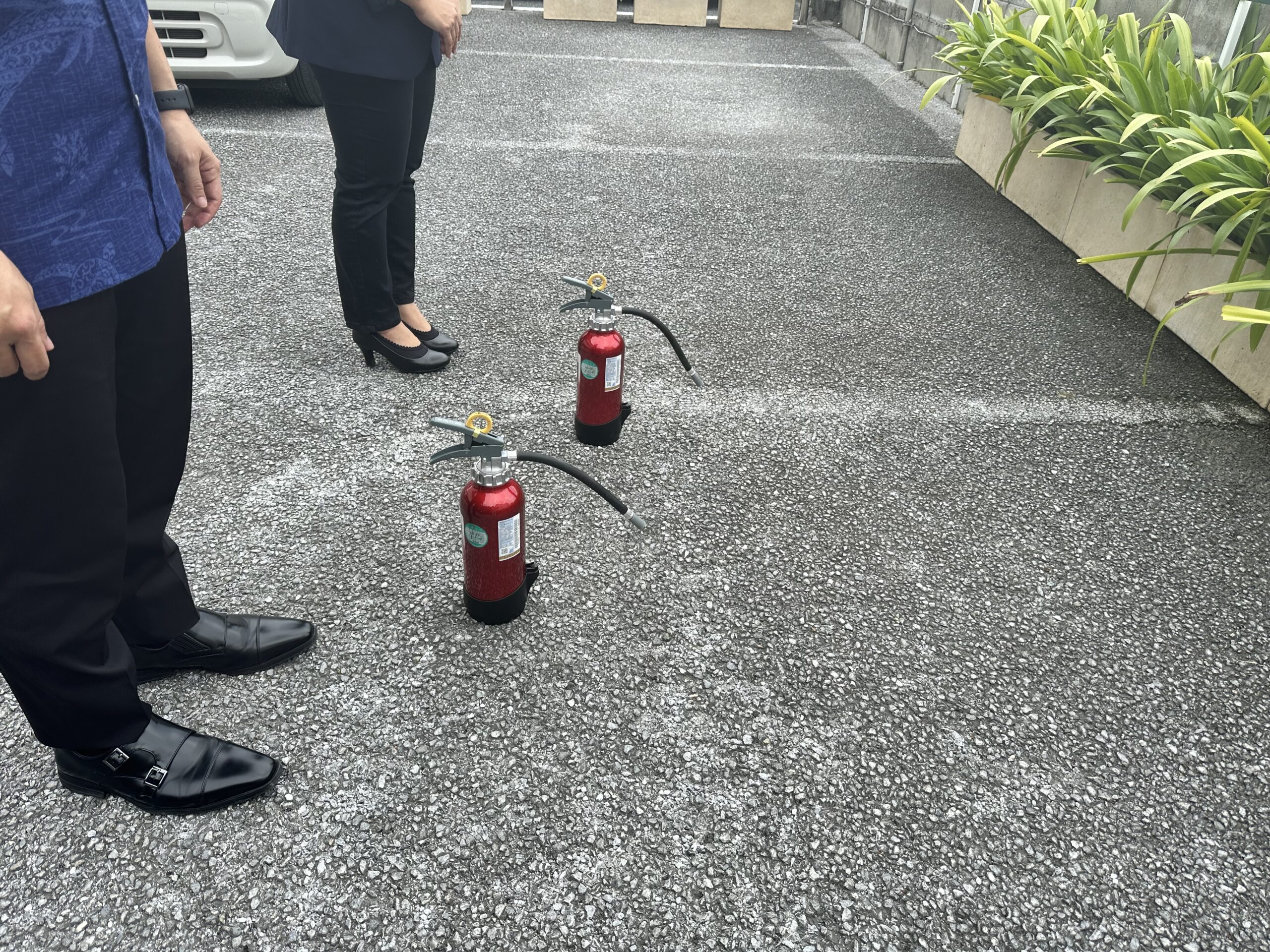 消防設備点検及び消火訓練実施（写真1）